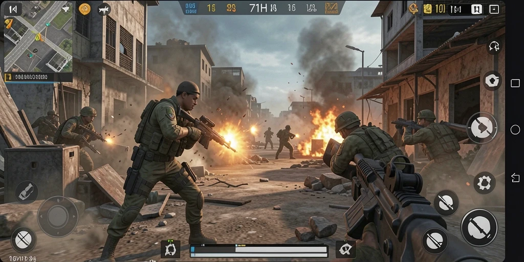 Tampilan seru dari gameplay <strong>71H</strong> dengan aksi pertempuran yang intens.