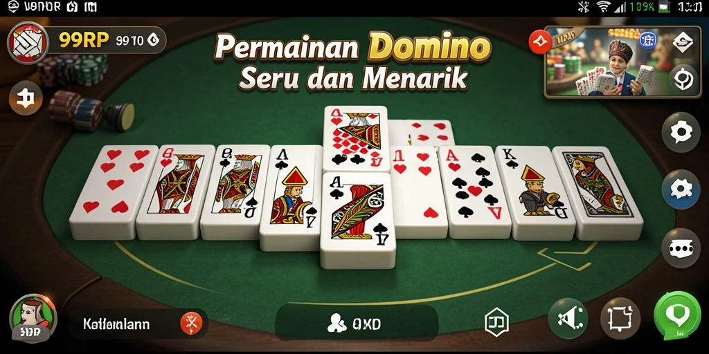 Tampilan gameplay dominonya yang seru dan interaktif.