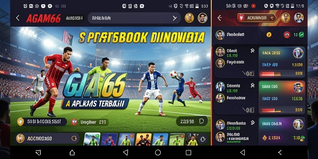 Screenshot utama AGAM66 menampilkan tampilan antarmuka sportsbook yang menarik.