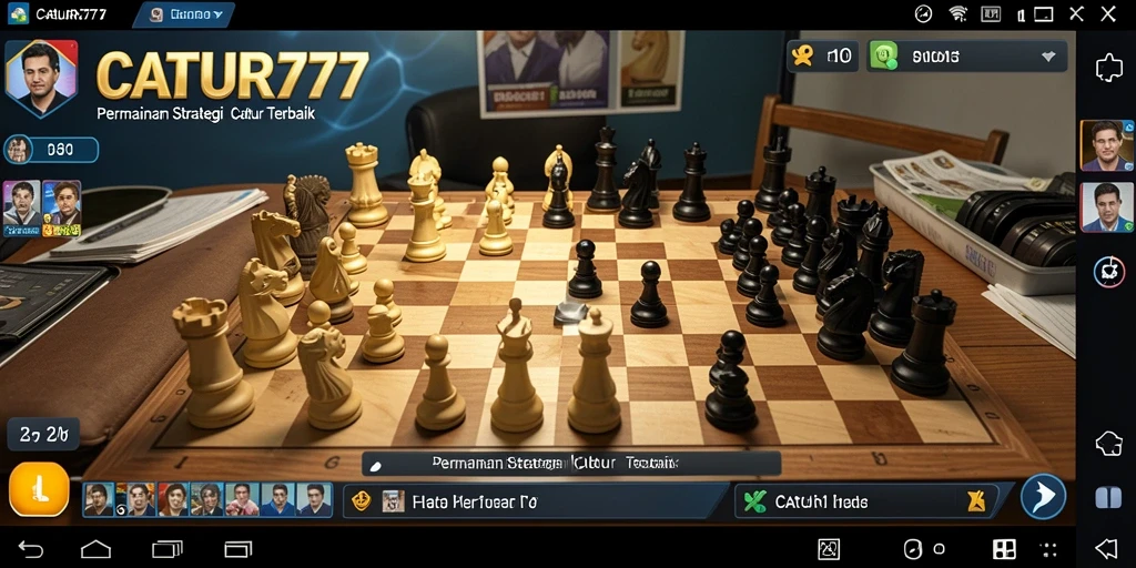 Tampilan screenshot utama CATUR777 menampilkan permainan catur yang strategis dan menarik.