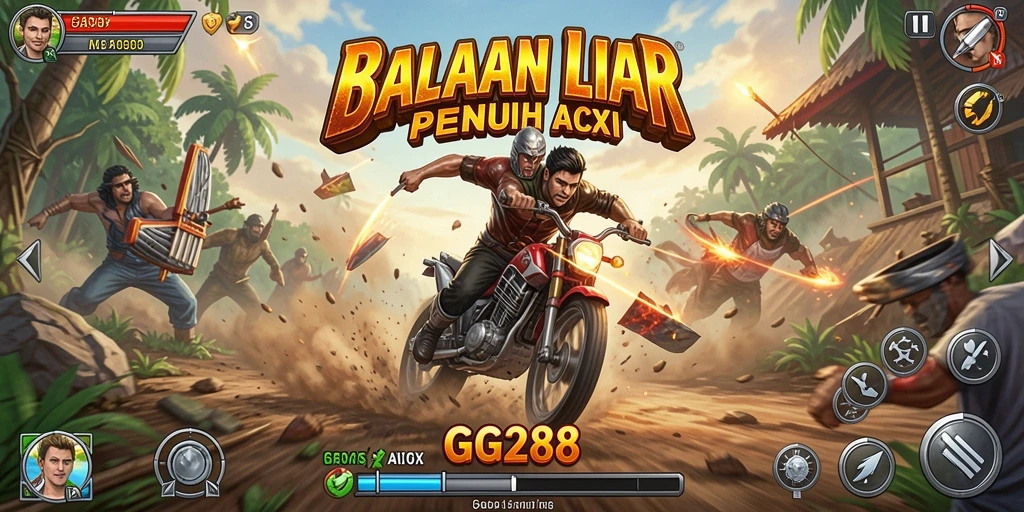 Screenshot dari gameplay balapan yang mendebarkan di GG288.