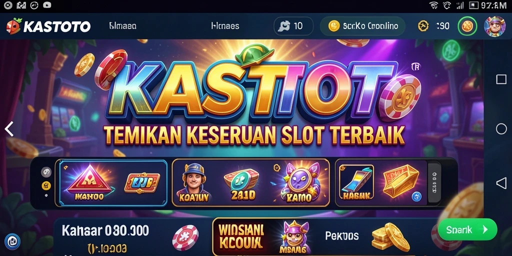 Screenshot gameplay KASTOTO yang menampilkan kegembiraan saat bermain slot.