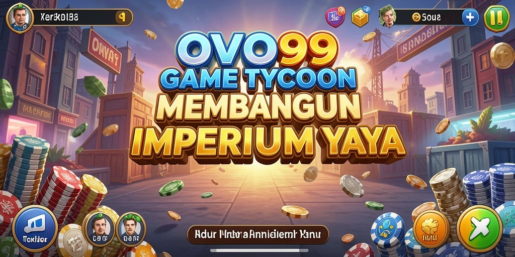 Tangkapan layar gameplay OVO99 menampilkan aksi pengelolaan bisnis yang seru.