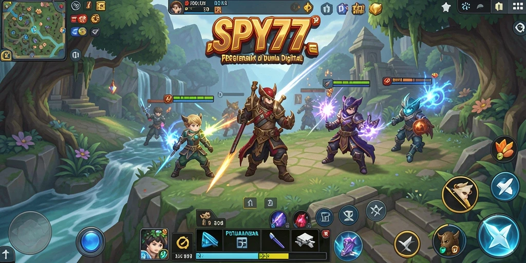 Screenshot gameplay SPY77 menunjukkan aksi pertarungan yang menegangkan.
