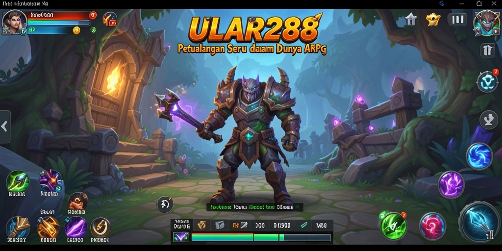 Screenshot gameplay ULAR288 menampilkan pertempuran epik dalam dunia ARPG.