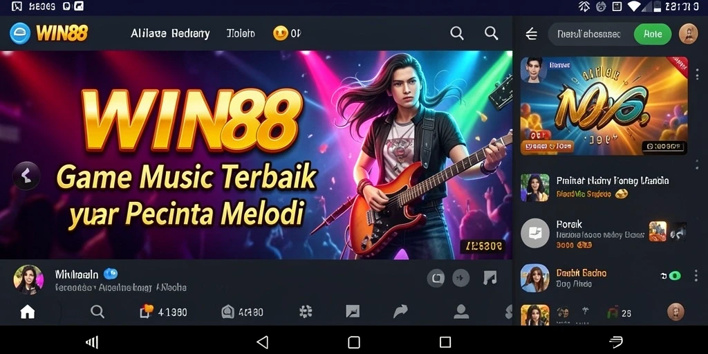 Screenshot gameplay WIN88 menampilkan keseruan bermain musik.
